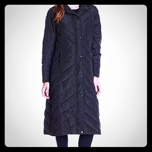 Madden Girl Women’s Long Chevron Puffer Jacket